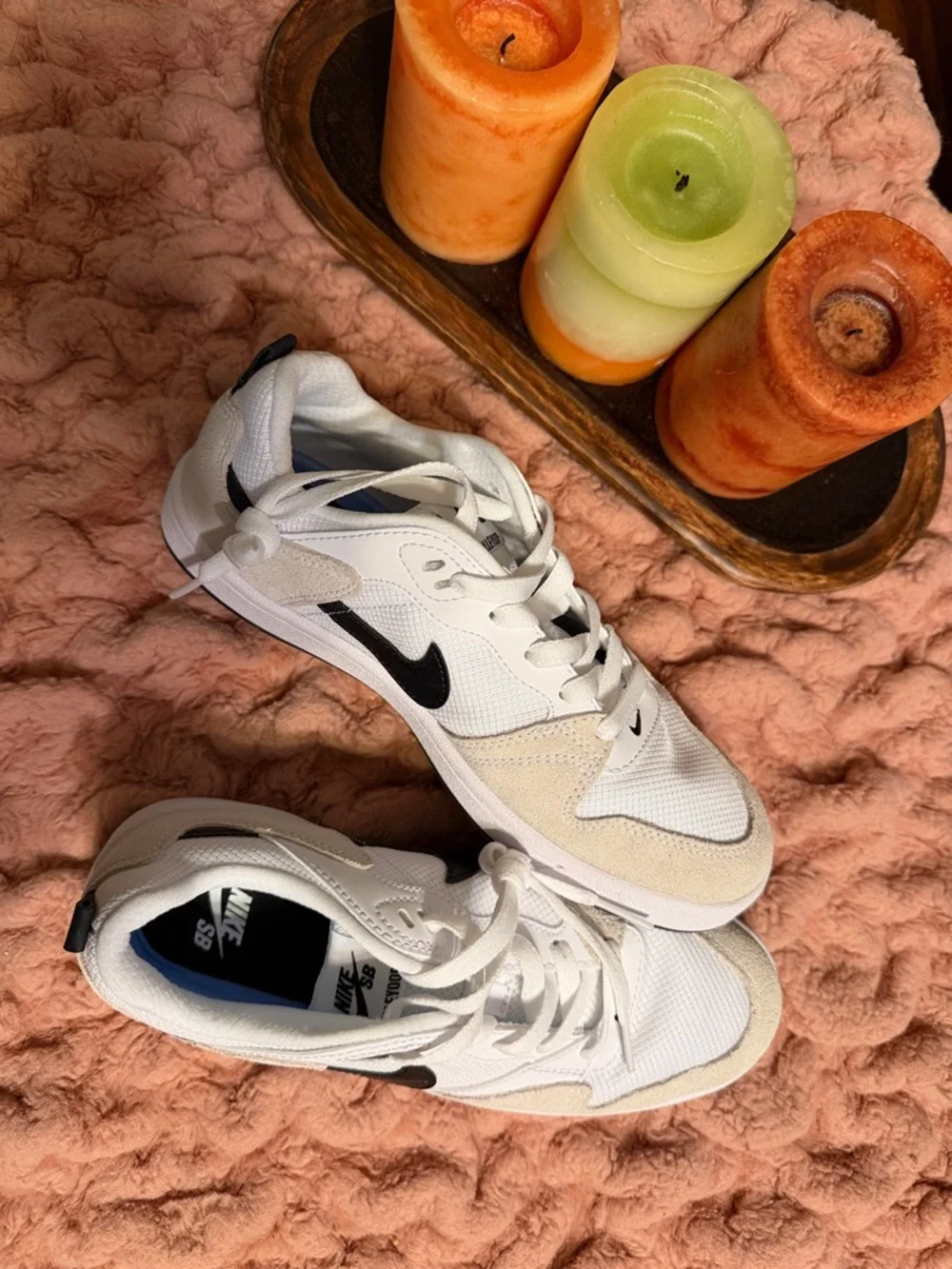 Nike White and Black Low-Top Sneakers/New without tag